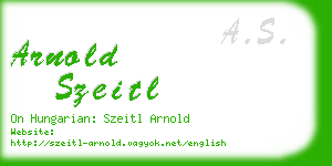 arnold szeitl business card